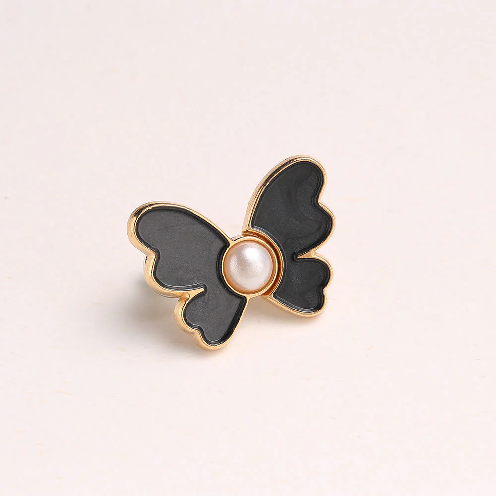Women's Pearl & Butterfly Nail-Free Pants Belt Clip - Image 7