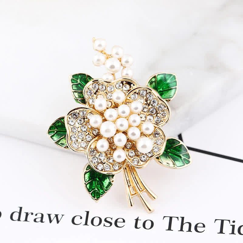 Women's Pearl Stamens Floral Brooch - Image 4
