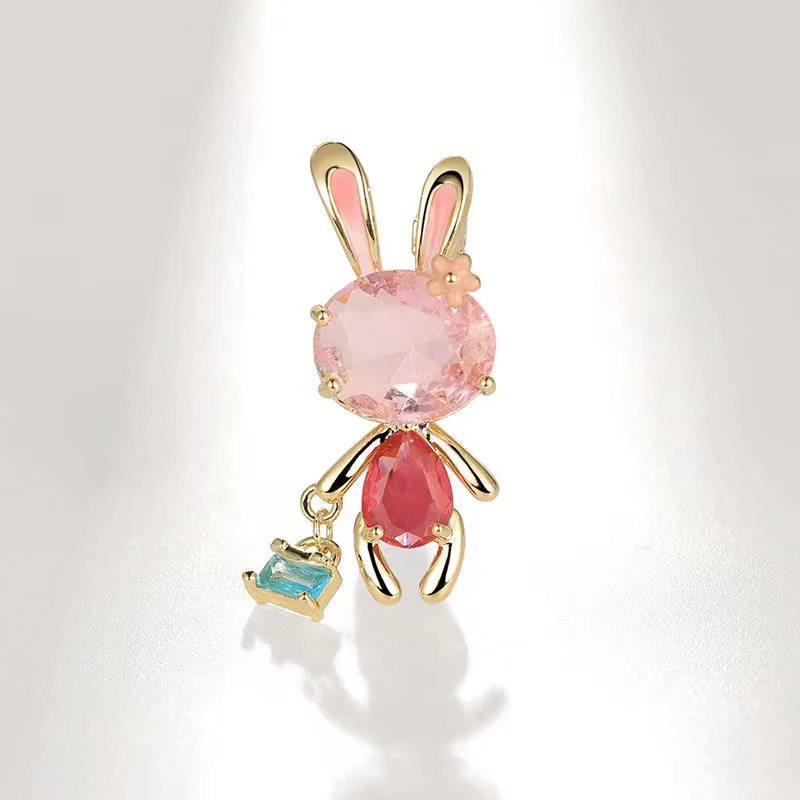 Women's Pink Bunny Little Rabbit Brooch - Image 2