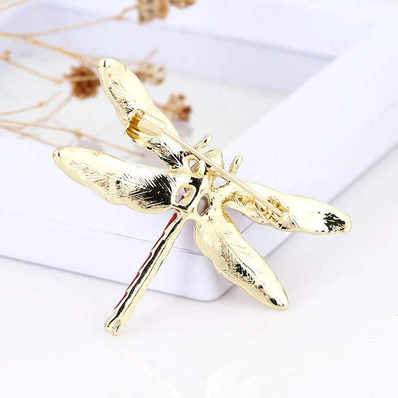 Women's Pretty Enamel Dragonfly Brooch - Image 4