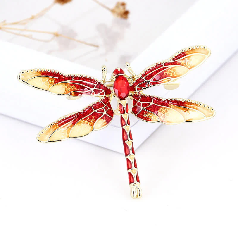 Women's Pretty Enamel Dragonfly Brooch - Image 7
