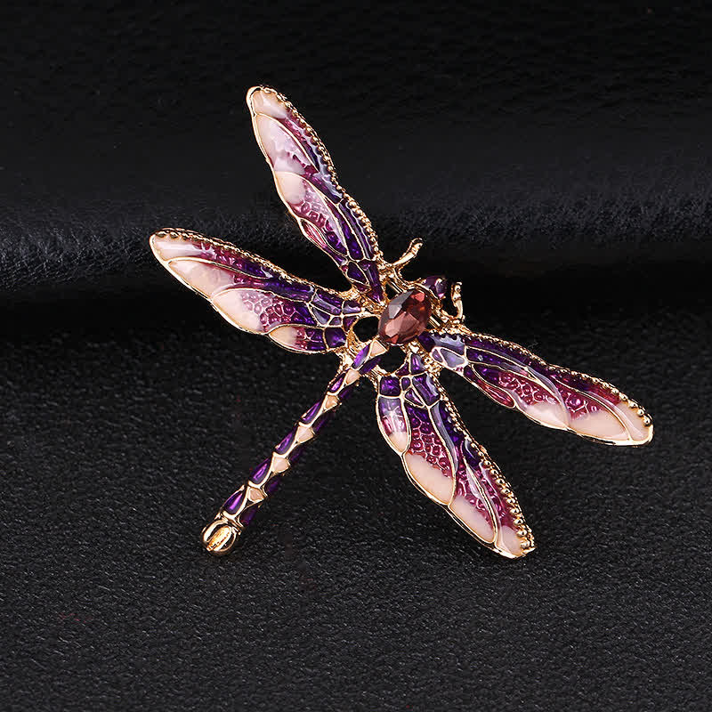 Women's Pretty Enamel Dragonfly Brooch - Image 9
