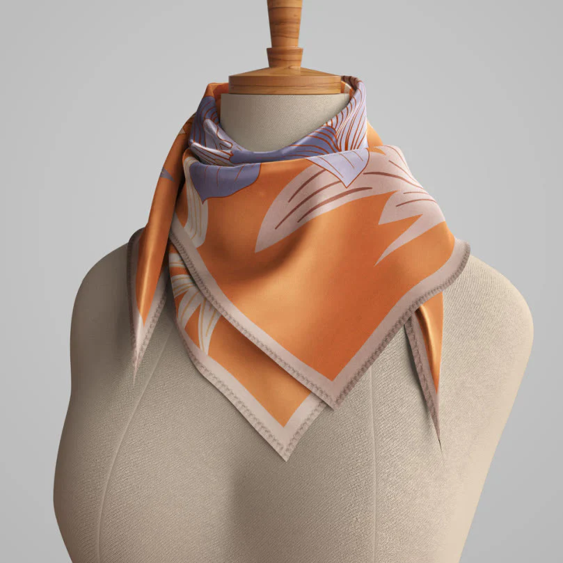 Women's Protea Floral Spring Silk Thin Scarf - Image 5