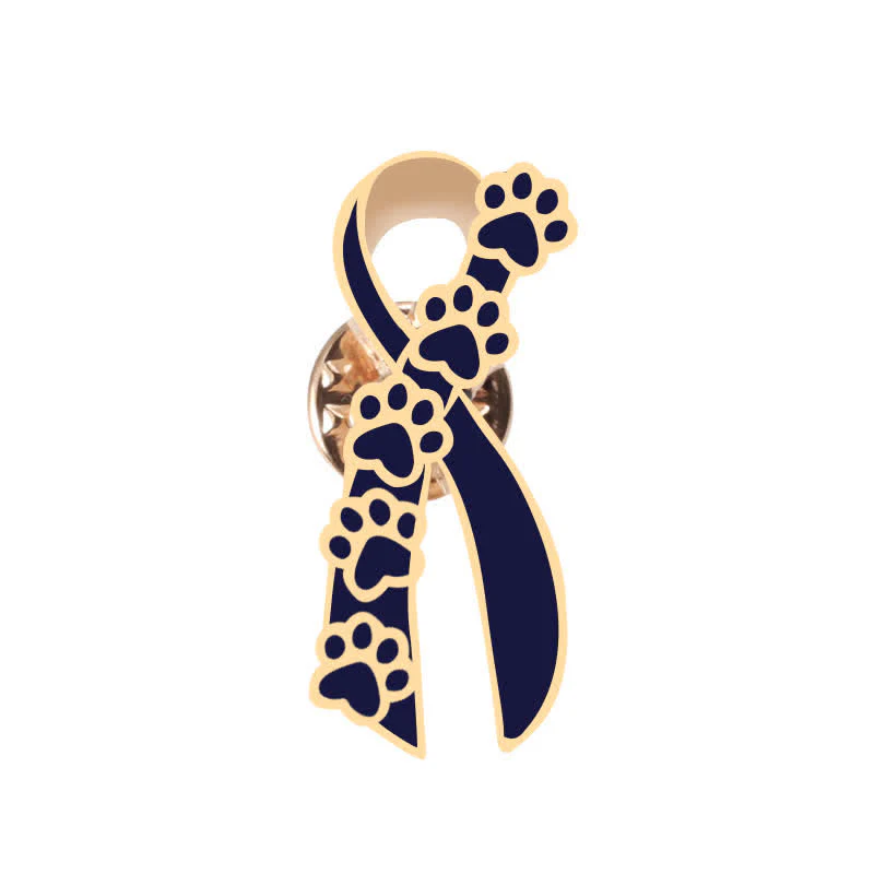 Women's Puppy Pawprint Ribbon Brooch - Image 5