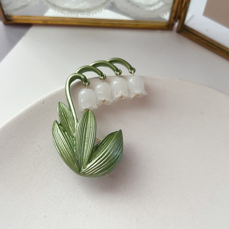 Women's Pure White Lily Of The Valley Brooch - Image 3