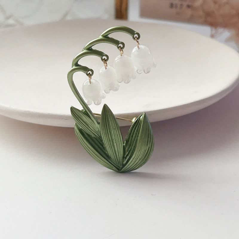 Women's Pure White Lily Of The Valley Brooch - Image 4