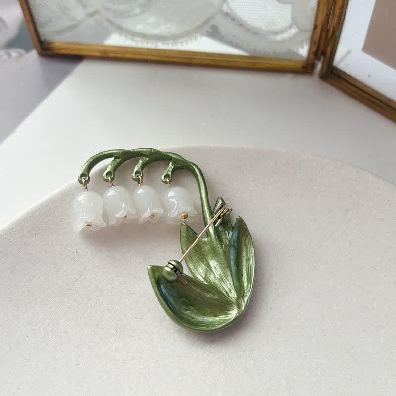Women's Pure White Lily Of The Valley Brooch - Image 5