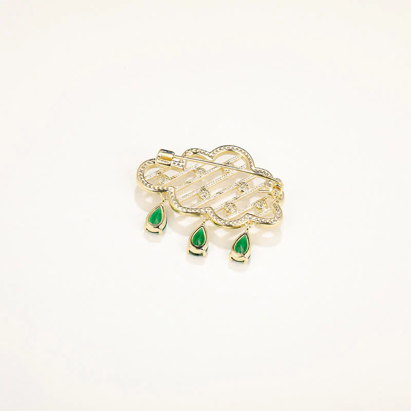 Women's Raining Cloud Pearl Brooch - Image 5