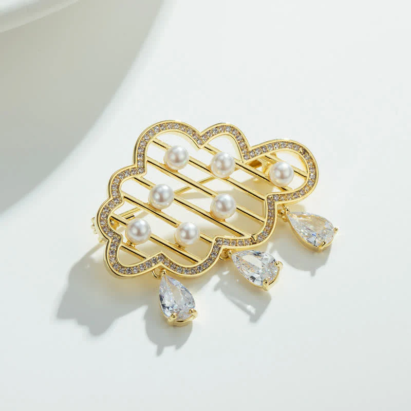 Women's Raining Cloud Pearl Brooch - Image 8