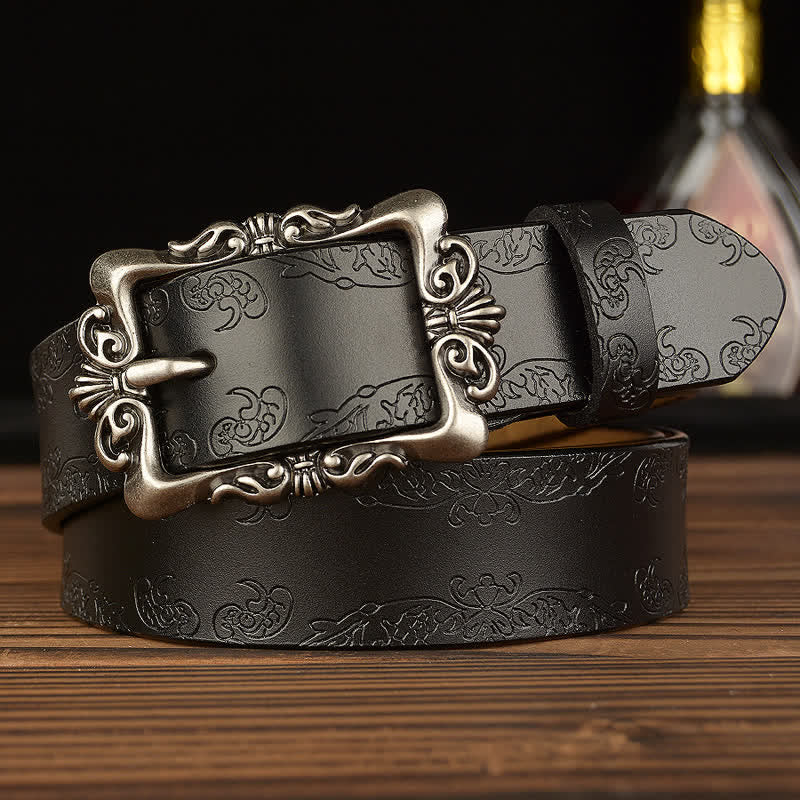 Women's Retro Floral Decorative Leather Belt - Image 15