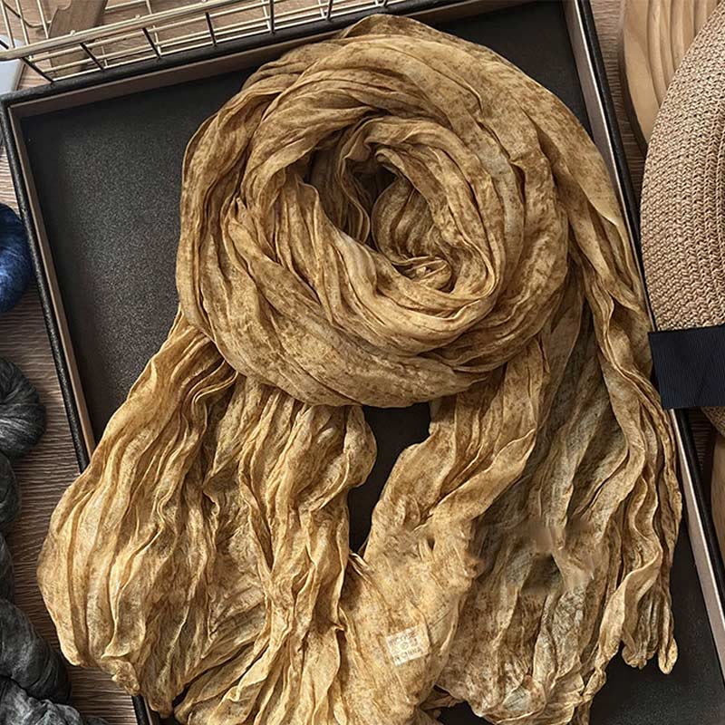 Women's Retro Tie Dye Color Thin Scarf