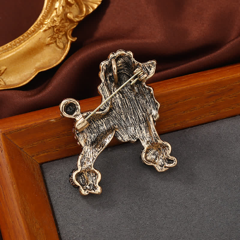 Women's Rhinestone Poodle Dog Brooch - Image 5