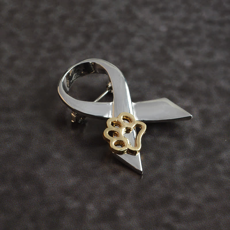 Women's Ribbon Puppy Paw Brooch - Image 9