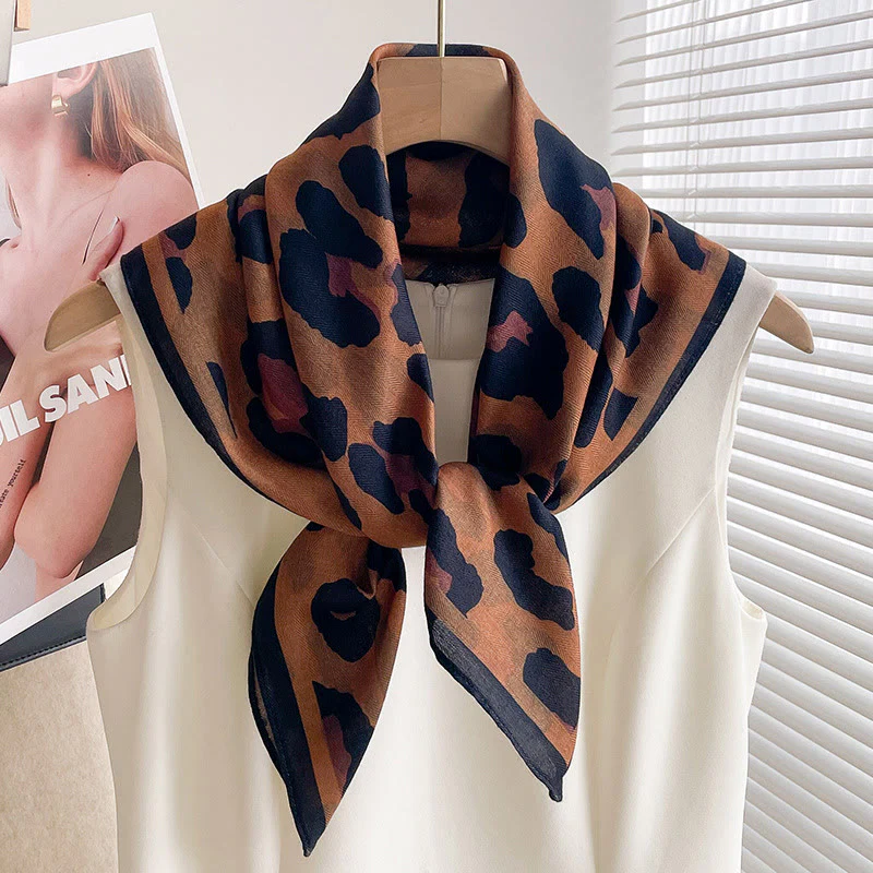 Women's Rich Printed Multi-Style Thin Square Scarf - Image 12