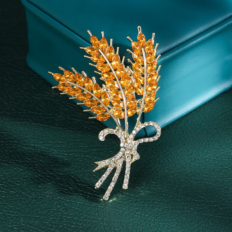 Women's Shiny Wheat Bowknot Brooch - Image 3