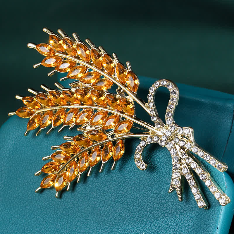 Women's Shiny Wheat Bowknot Brooch - Image 4