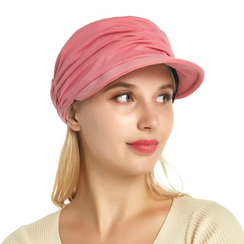Women's Soft-Brimmed Hat Pleated Baseball Cap - Image 17