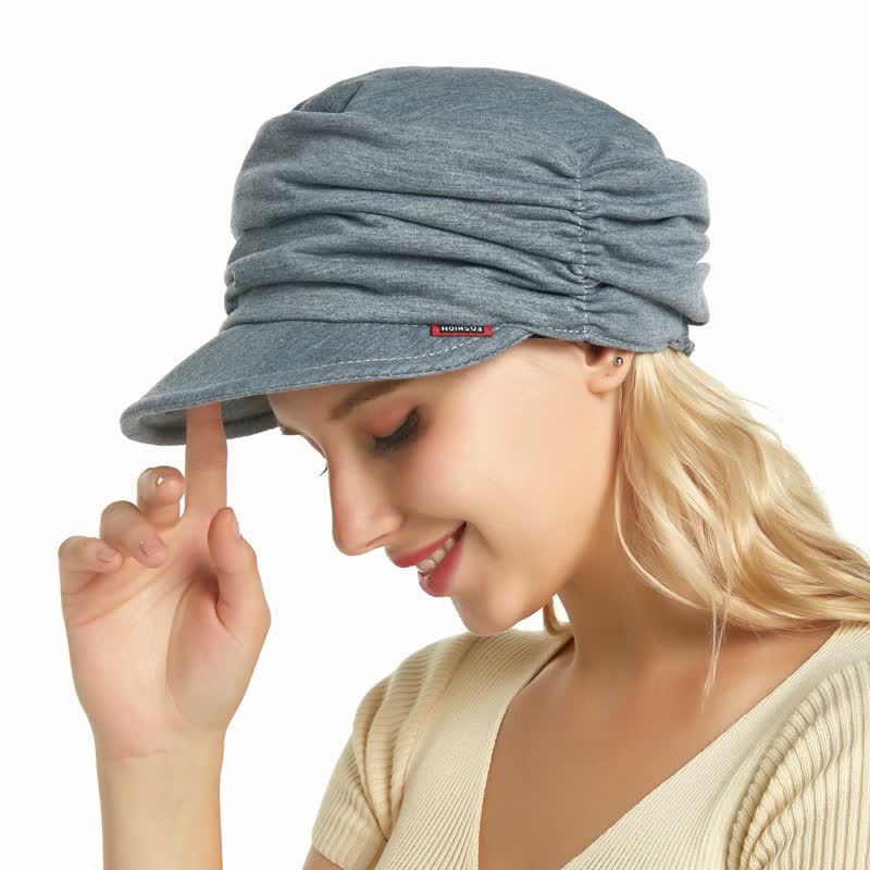 Women's Soft-Brimmed Hat Pleated Baseball Cap - Image 19