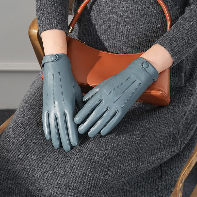 Women's Sophisticated Touch Genuine Sheepskin Leather Gloves - Image 3