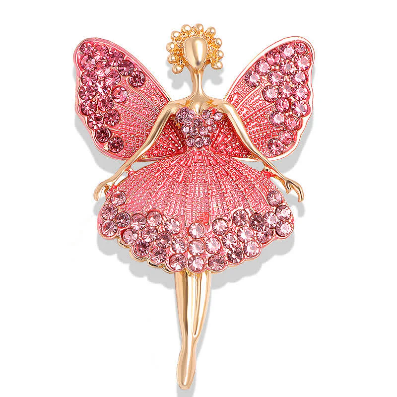 Women's Sparkly Dainty Dress Ballerina Brooch - Image 6