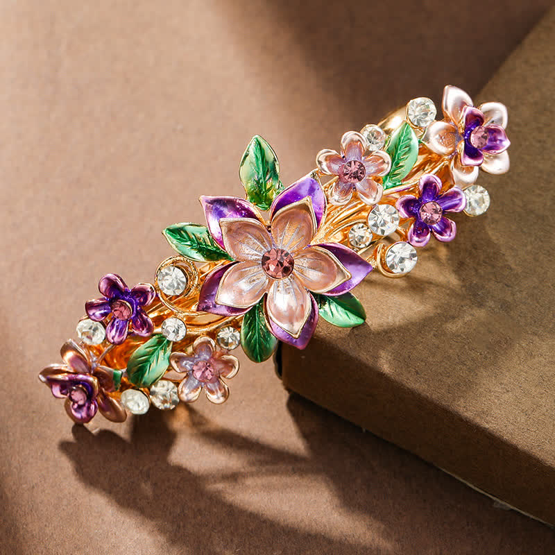 Women's Spring Flower Colorful Enamel Hair Clip - Image 3