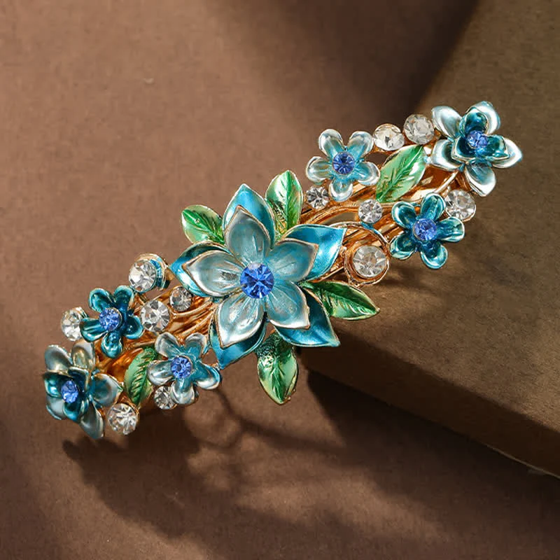 Women's Spring Flower Colorful Enamel Hair Clip - Image 5