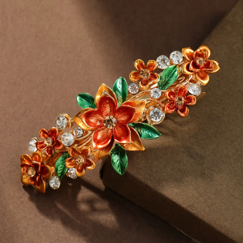 Women's Spring Flower Colorful Enamel Hair Clip - Image 7