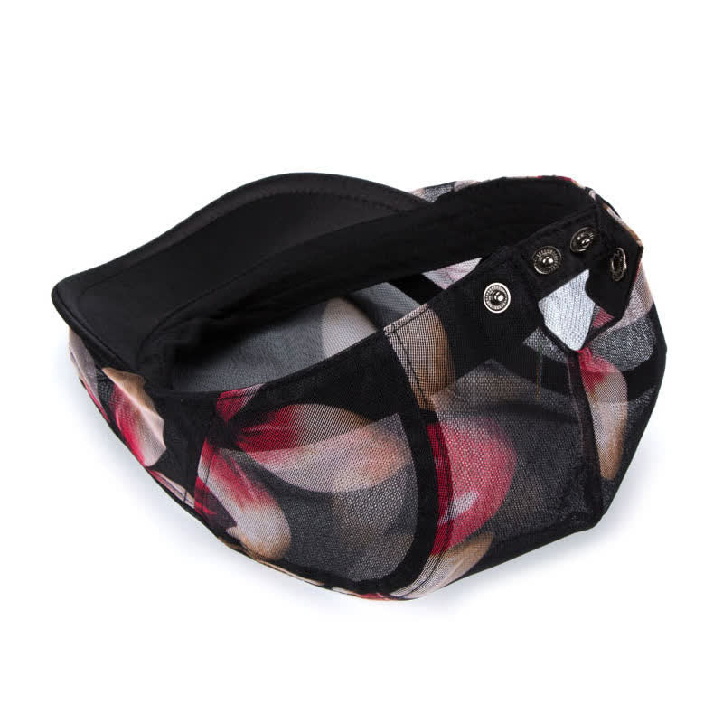 Women's Stylish Flower Pattern Hollowed-out Mesh Beret Hat - Image 6