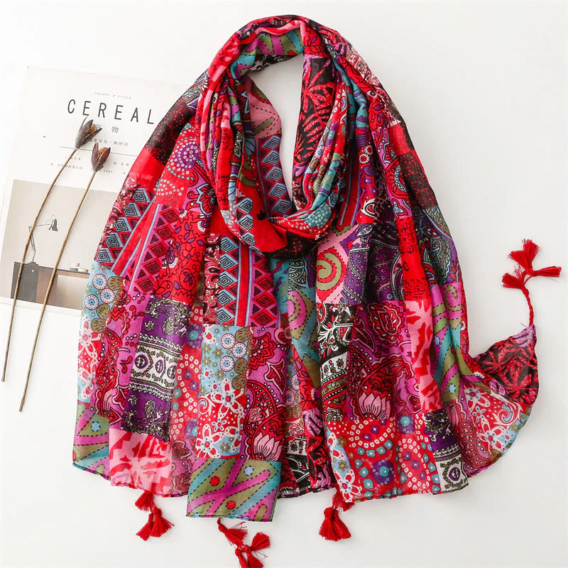 Women's Summer Beach Lightweight Shawl Thin Scarf - Image 35
