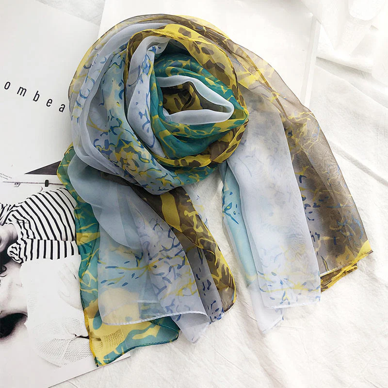 Women's Summer Beach Printed Lightweight Shawl Thin Scarf - Image 5