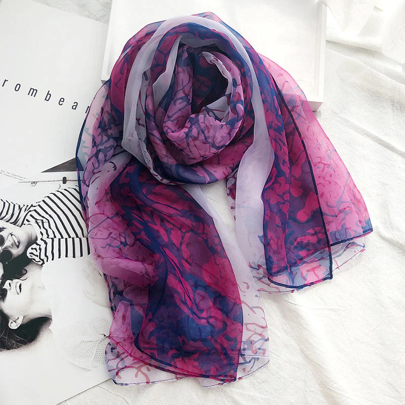 Women's Summer Beach Printed Lightweight Shawl Thin Scarf - Image 7
