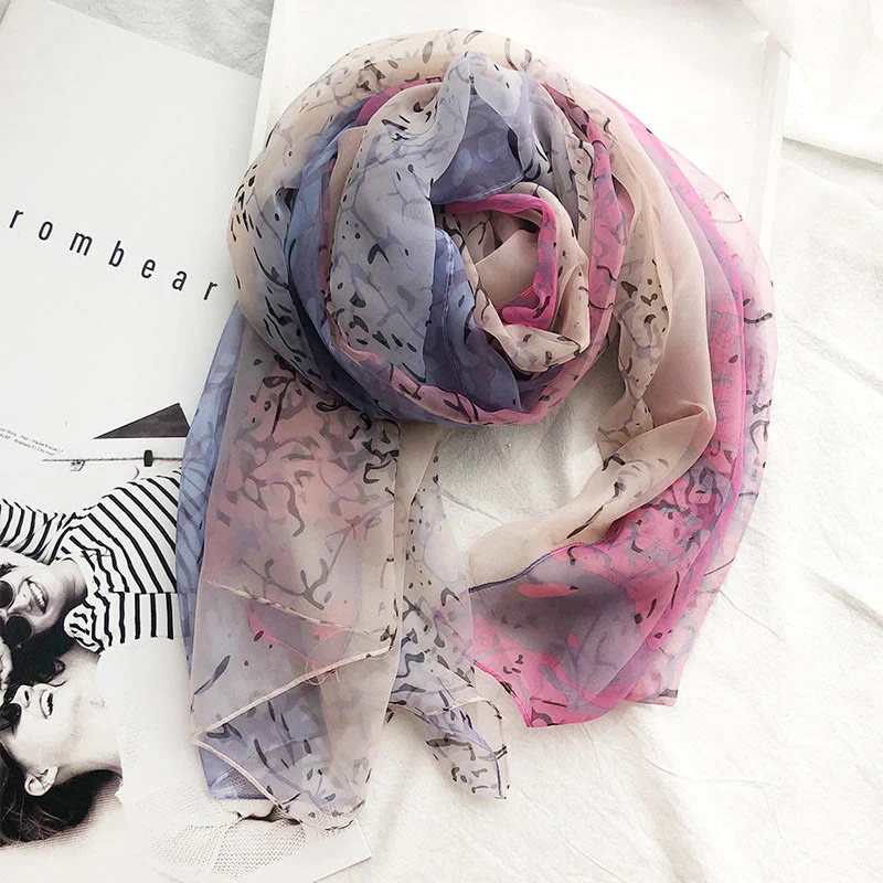 Women's Summer Beach Printed Lightweight Shawl Thin Scarf - Image 9