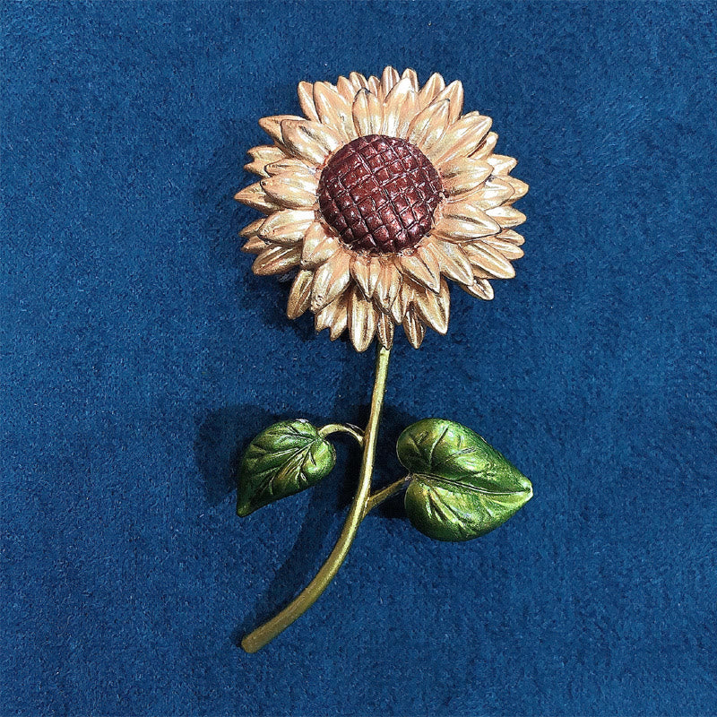 Women's Sunflower Enamel Brooch - Image 3