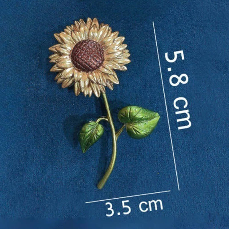 Women's Sunflower Enamel Brooch - Image 5