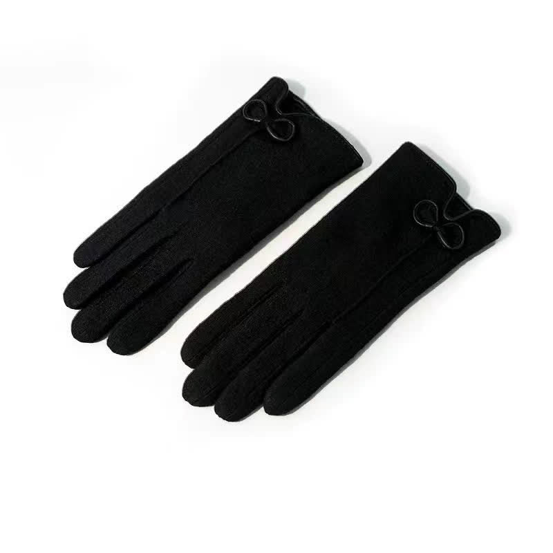 Women's Sweet Little Bow Knot Heart Design Gloves - Image 8