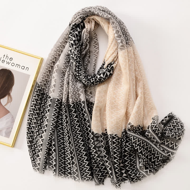 Women's Thin Lovely Butterfly Floral Tassel Scarf - Image 9