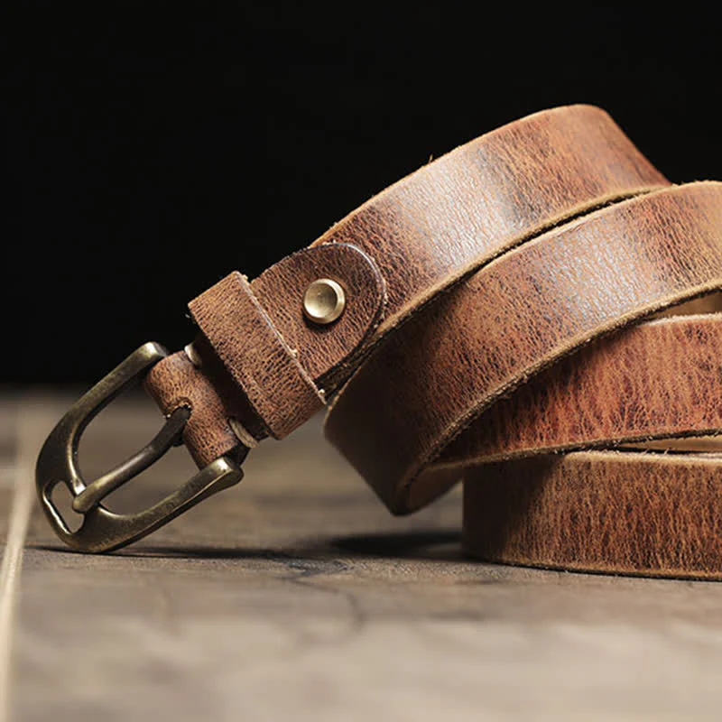 Women's Thin Strap Skinny Cowhide Leather Belt - Image 4
