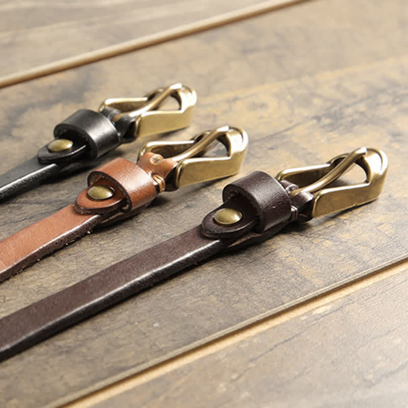 Women's Thin Strap Skinny Cowhide Leather Belt - Image 6