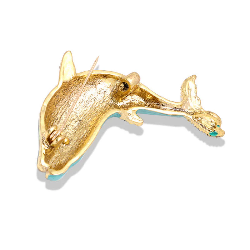 Women's Treasure Whale Enamel Brooch - Image 5