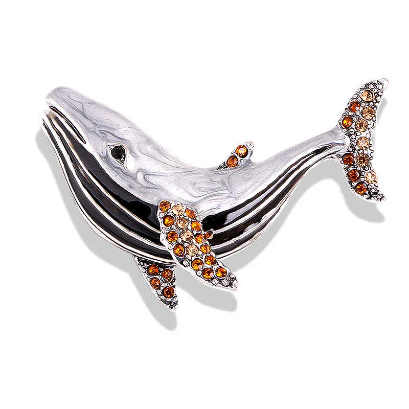 Women's Treasure Whale Enamel Brooch - Image 6