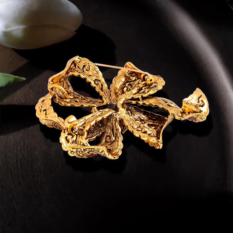 Women's Vintage Boho Bow Zircon Brooch - Image 6