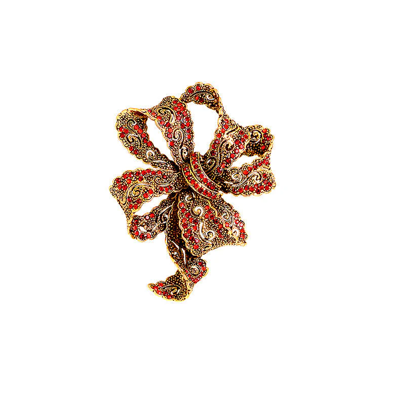 Women's Vintage Boho Bow Zircon Brooch - Image 7