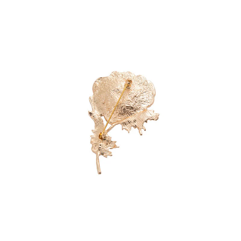 Women's Vintage Oil Painting Poppy Brooch - Image 6