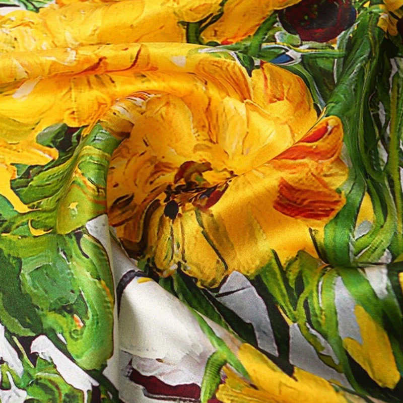 Women's Warm Colors To The Sun Spring Silk Thin Scarf - Image 3
