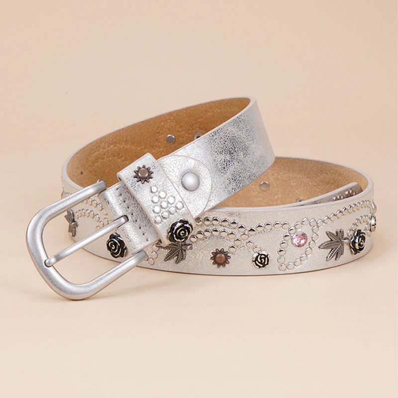 Women's Western Cowgirl Rivet Pin Buckle Belt - Image 11