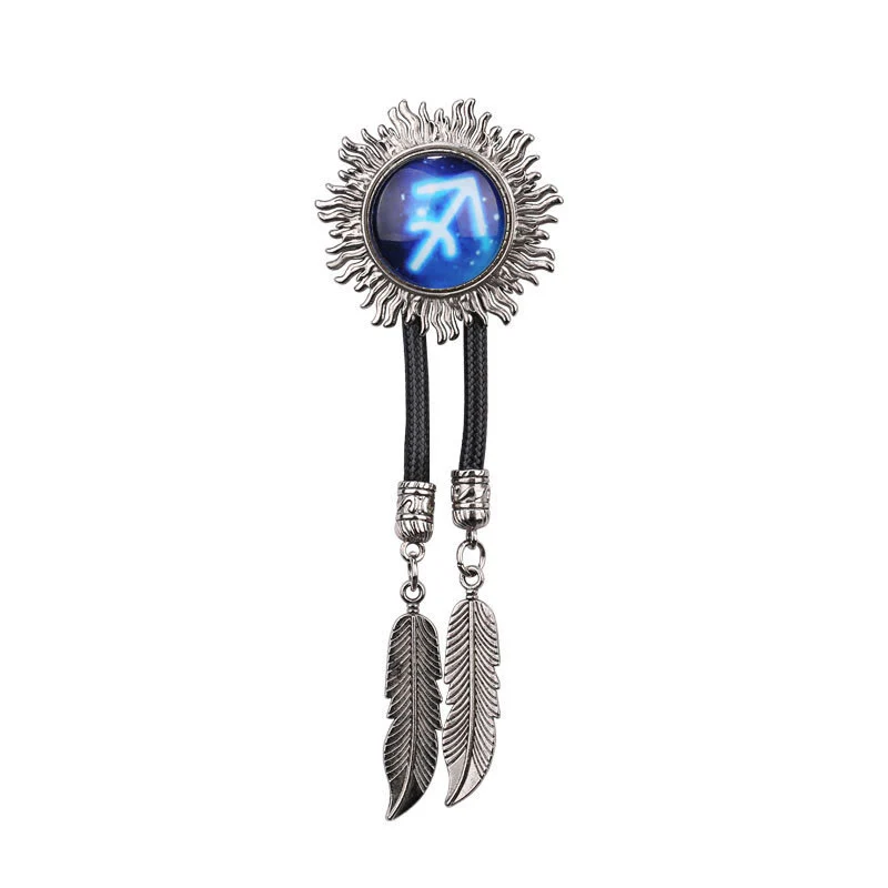 Zodiac Sign Series Retro Metal Bolo Ties - Image 13