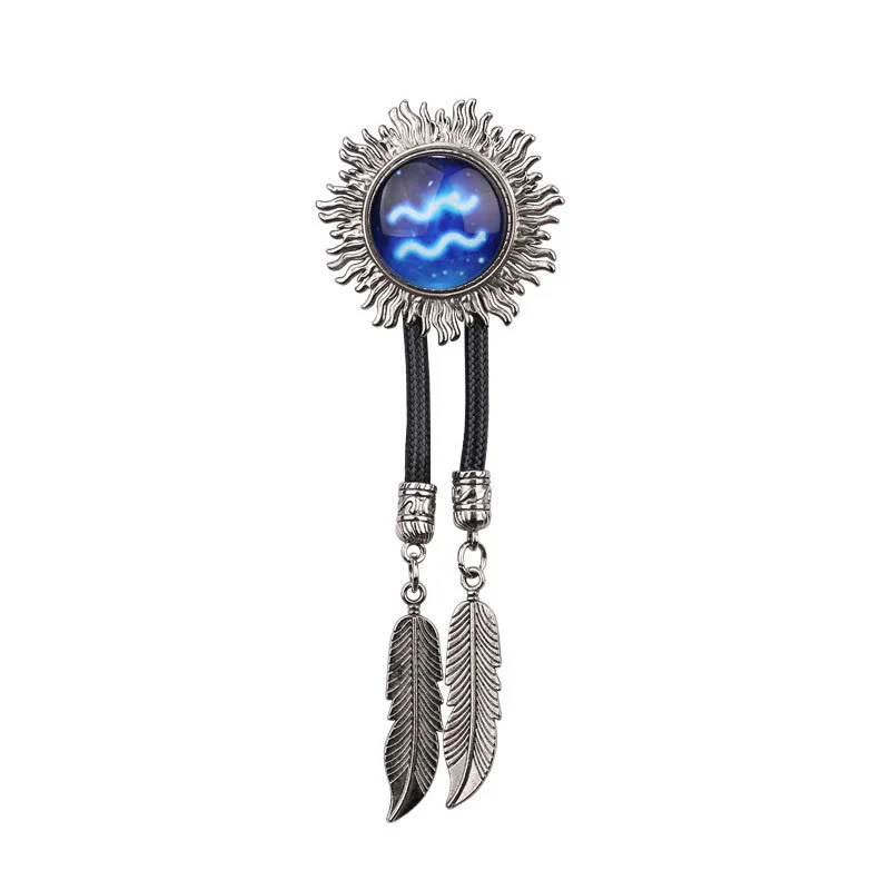 Zodiac Sign Series Retro Metal Bolo Ties - Image 15