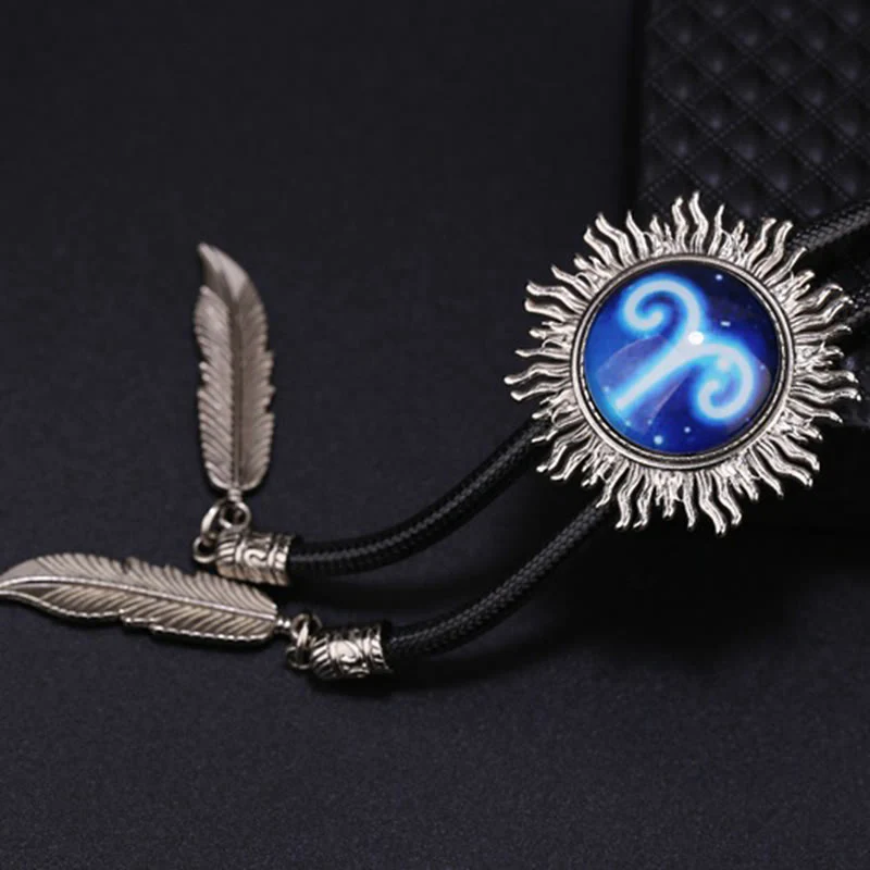 Zodiac Sign Series Retro Metal Bolo Ties - Image 3
