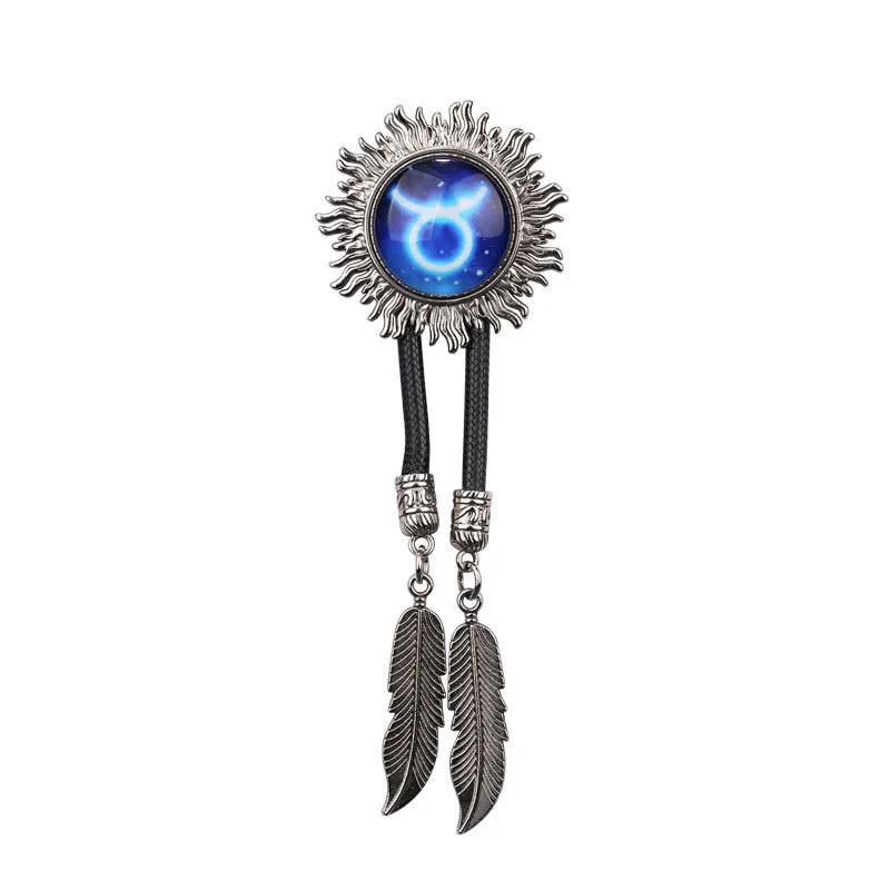 Zodiac Sign Series Retro Metal Bolo Ties - Image 4