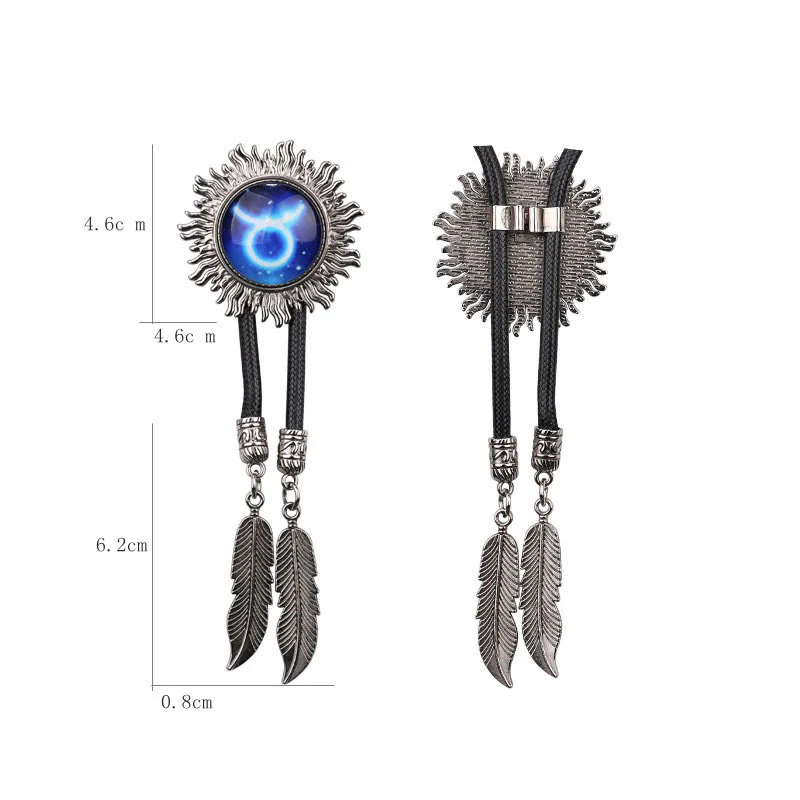 Zodiac Sign Series Retro Metal Bolo Ties - Image 6
